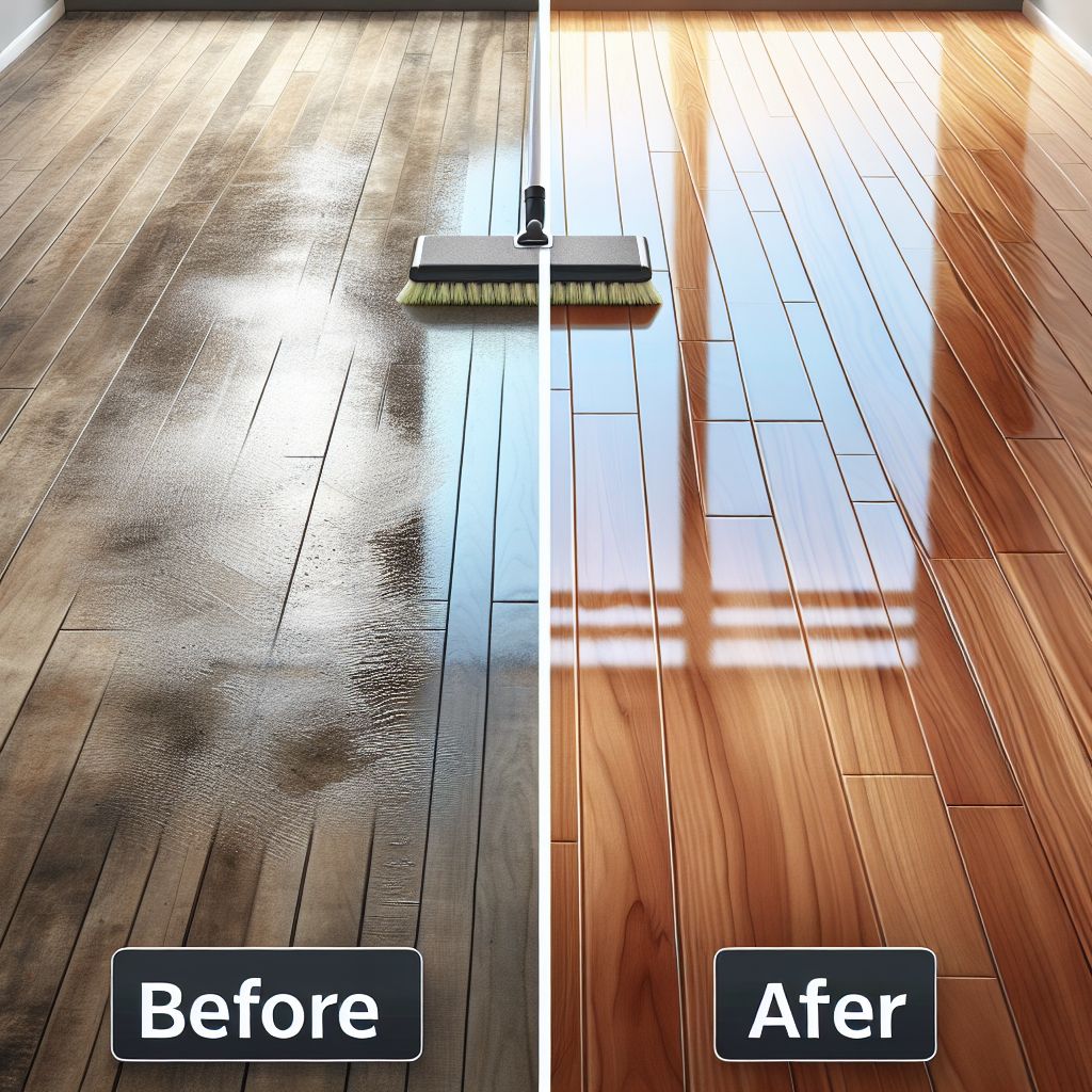 Professional cleaning different types of flooring materials