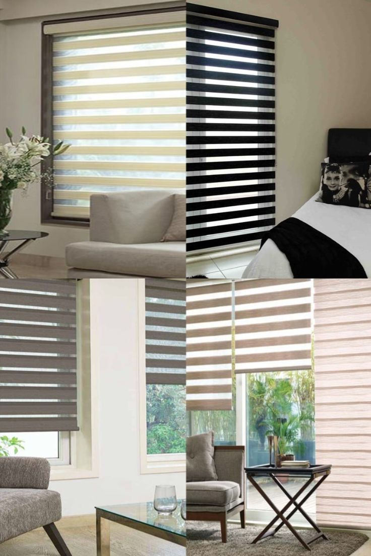 Duplex Blinds Samples Dubai - Two Layers Sheer Blackout Day Night