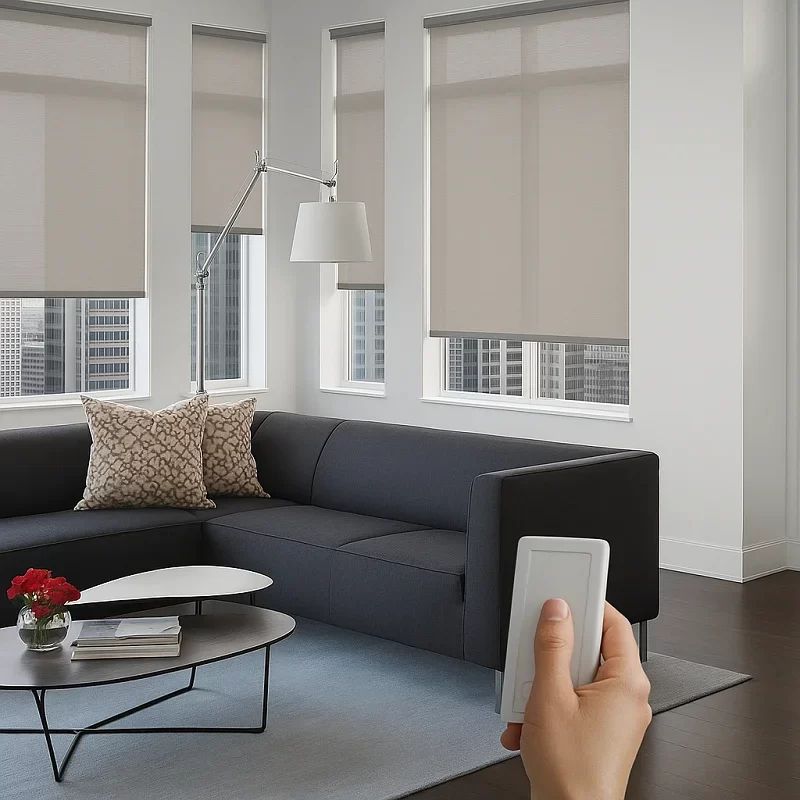 Motorized Blinds Dubai - Smart Home Automation with Remote & Voice Control