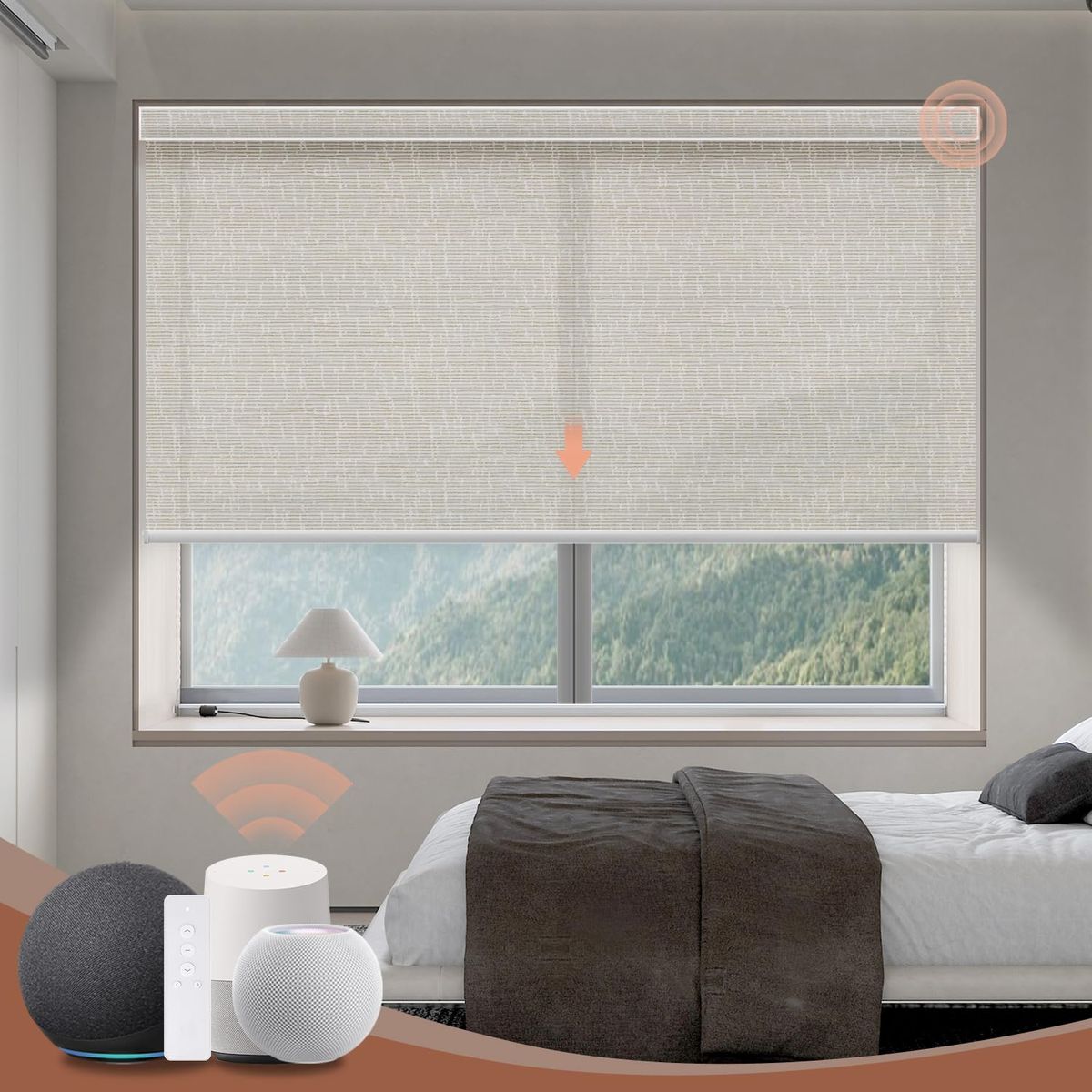 Motorized Blinds Samples Dubai - Remote Phone Voice Control